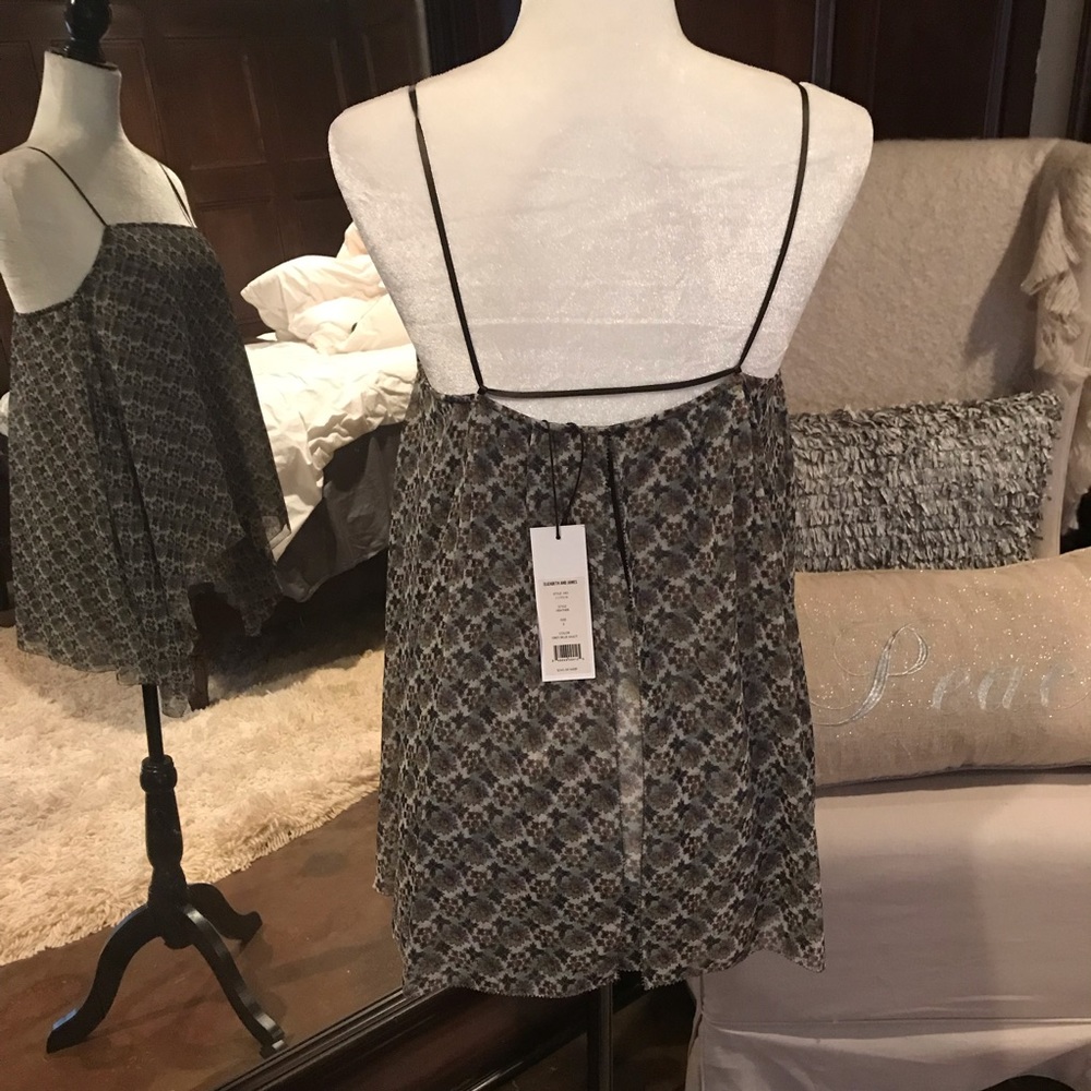 Elizabeth & James sleeveless flowy top, small, NWT